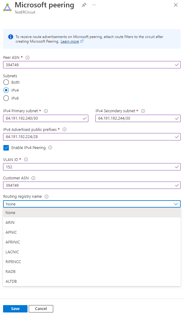 Snímek obrazovky znázorňující aktualizaci konfigurace partnerského vztahu Microsoftu