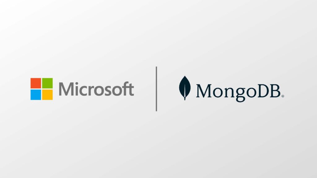 Microsoft x Mongo DB logos
