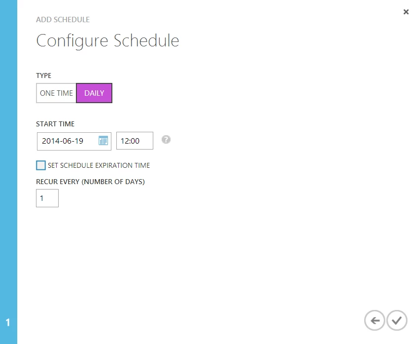 A screenshot of a schedule