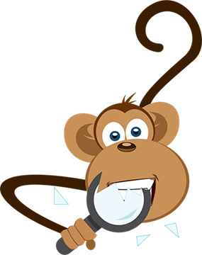 Inside Azure Search: Chaos Engineering A cartoon monkey biting a magnifying glass