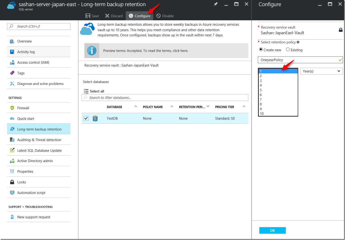 Sql Instance And Retension Db Azure SQL Database: Now supporting up to 10 years of Backup Retention ...