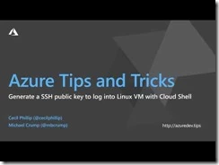 Thumbnail of Azure Tips and Tricks: How to generate an SSH public key to log into a Linux VM video