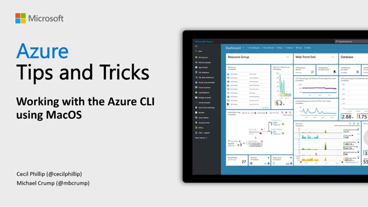 Thumbnail from Azure Tips & Tricks: How to work with the Azure CLI using MacOS on YouTube