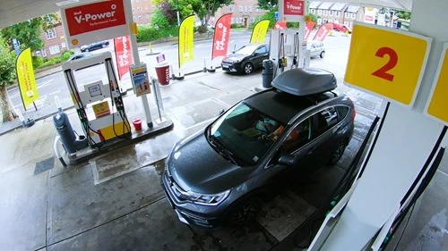 Screenshot from video case study on how Shell's machine vision and AI solution at their gas station retail locations