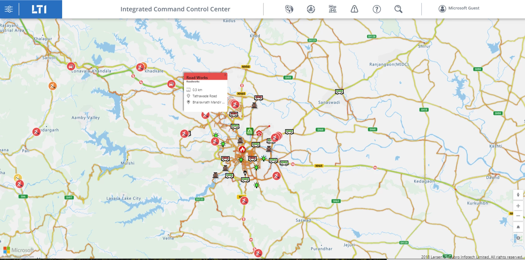 Single pane in Azure Maps