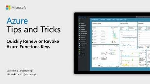 Thumbnail from How to renew or revoke Azure Functions keys by Azure Tips & Tricks from YouTube