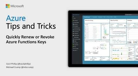 Thumbnail from How to renew or revoke Azure Functions keys | Azure Tips & Tricks on YouTube