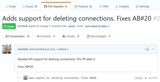 Linking Azure Boards items from GitHub pull request commits