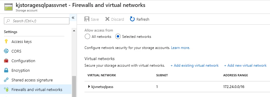 PolyBase connectivity to Azure storage account example