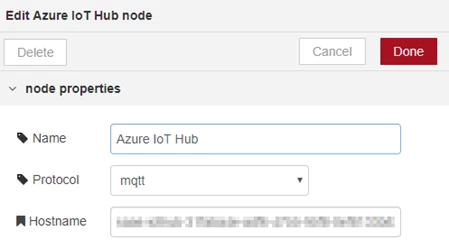 Azure IoT Hub node