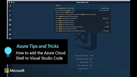 Thumbnail from How to add the Azure Cloud Shell to Visual Studio Code | Azure Tips and Tricks on YouTube