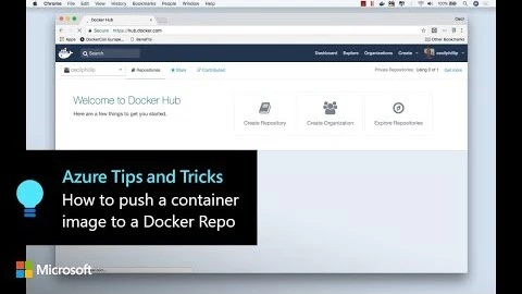 Thumbnail from How to push a container image to a Docker Repo | Azure Tips and Tricks