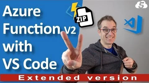 Thumbnail from Deploy an Azure Function V2 (to unzip automatically your files) with Visual Studio Code on YouTube