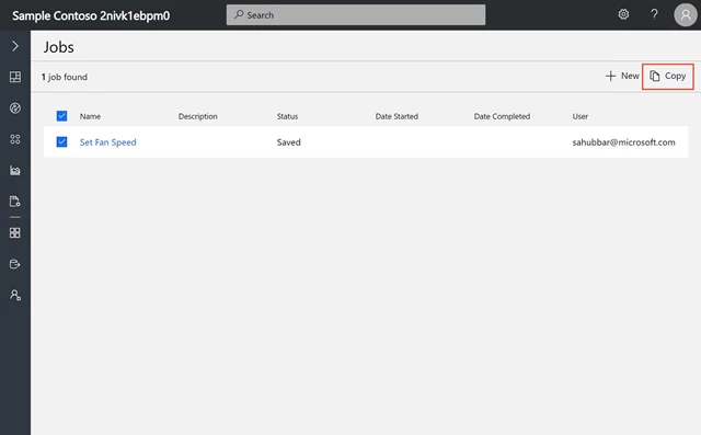 Copy an existing job created in Azure IoT Central