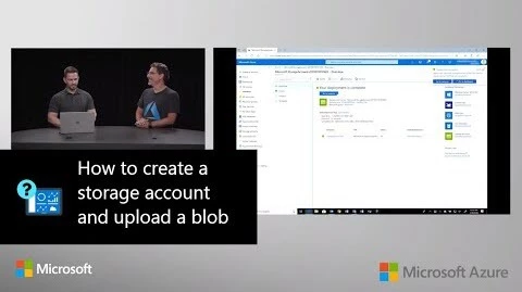 Thumbnail from How to create a storage account and upload a blob on YouTube