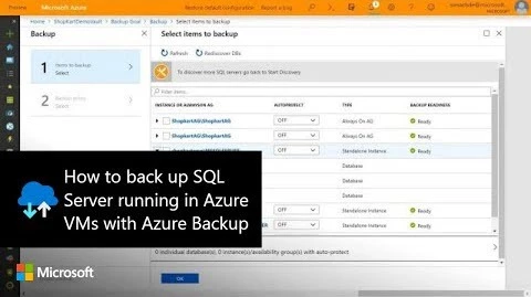 Thumbnail from How to back up SQL Server running in Azure VMs with Azure Backup