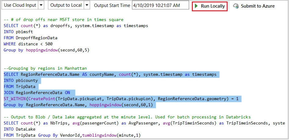 5 tips to get more out of Azure Stream Analytics Visual Studio