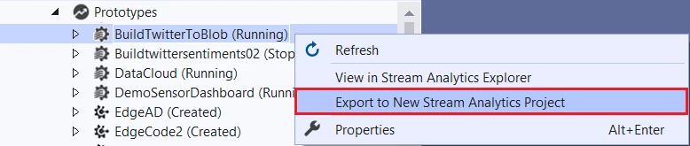 An Image showing how to navigate the menus and export a project.