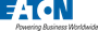 Blue and white Eaton logo
