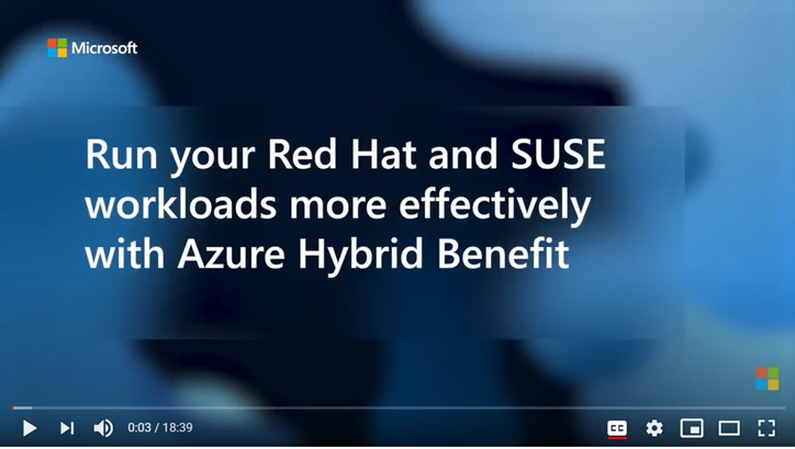 Clickable link to the video for a demo on Azure Hybrid Benefit. This link will open in a new page. 