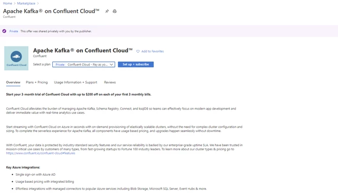Here is the step by step process to configure Confluent Cloud resources from Azure portal.Â 