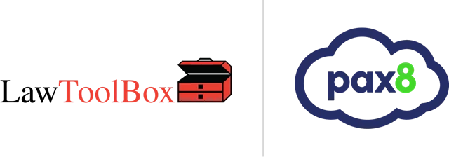 LawToolBox and Pax8 logos side by side