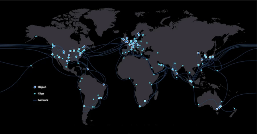 Azure Front Door's Global Points of Presence (POP) and global network