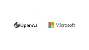Side by side logos for OpenAI and Microsoft