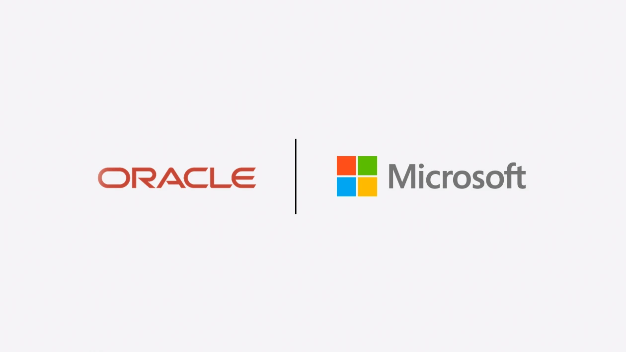 Oracle and Microsoft logos side by side