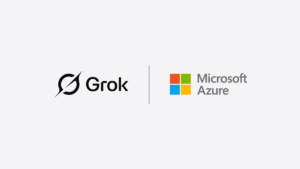 Grok and Microsoft Azure logos.