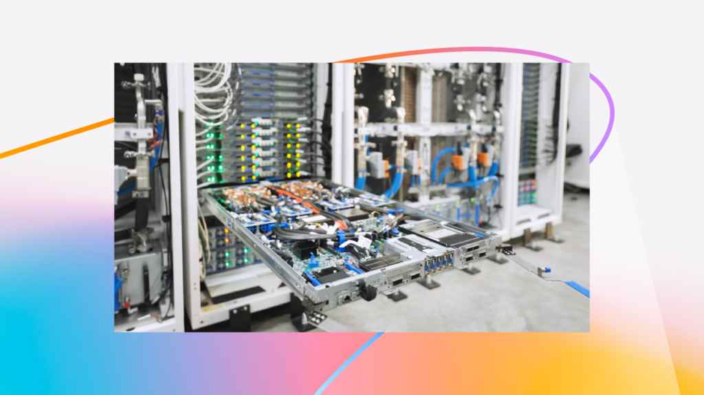 Server blade from a rack featuring NVIDIA GB300 NVL72 in Azure AI infrastructure.