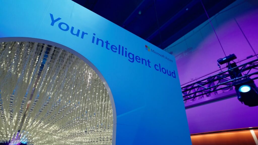 Image of a board with text "Your intelligent cloud"