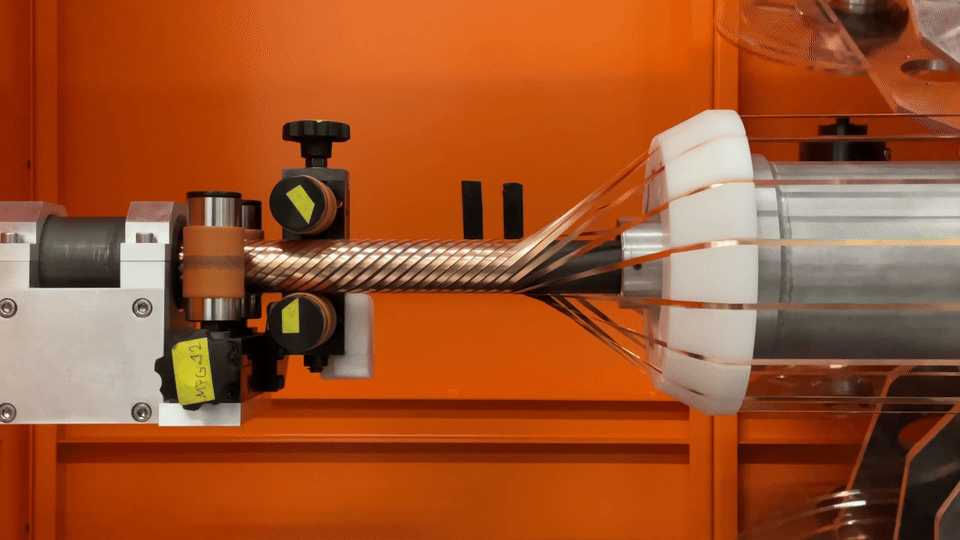Manufacturing of superconducting cables involves precision winding of HTS tapes around the core of the future cable