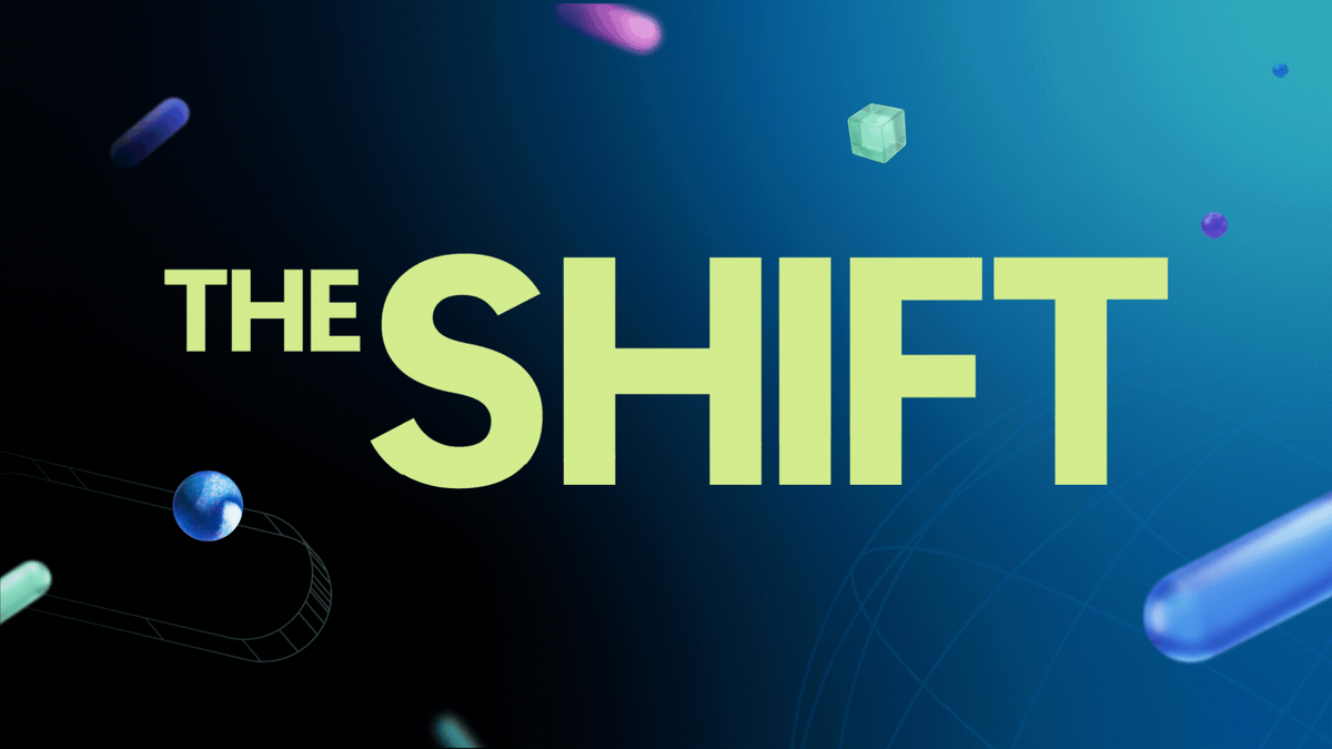 The Shift lockup with abstract elements.