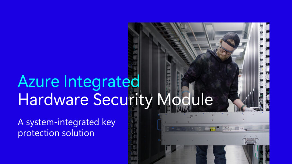 Man working in a data center