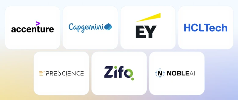 Logo lockups of partners that work with Microsoft Discovery.