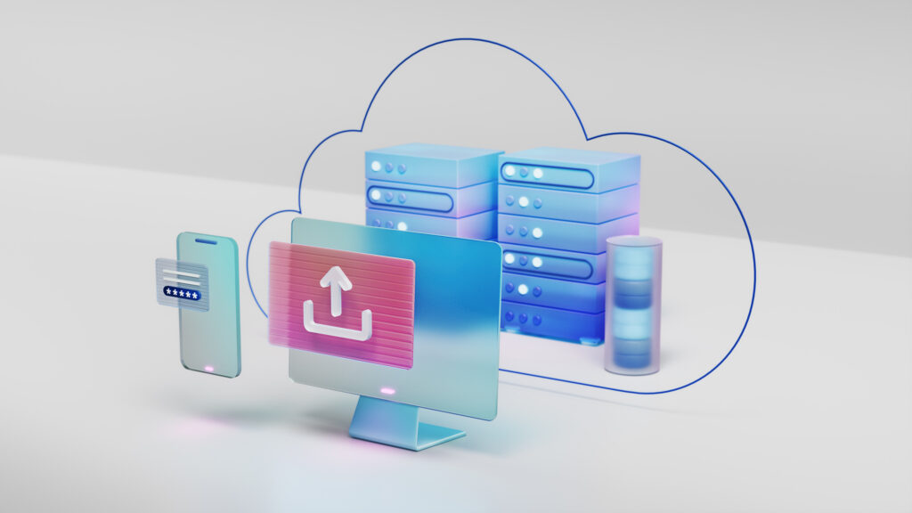 3 D representation of compute network storage.