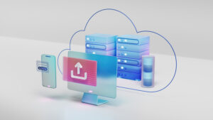3 D representation of compute network storage.