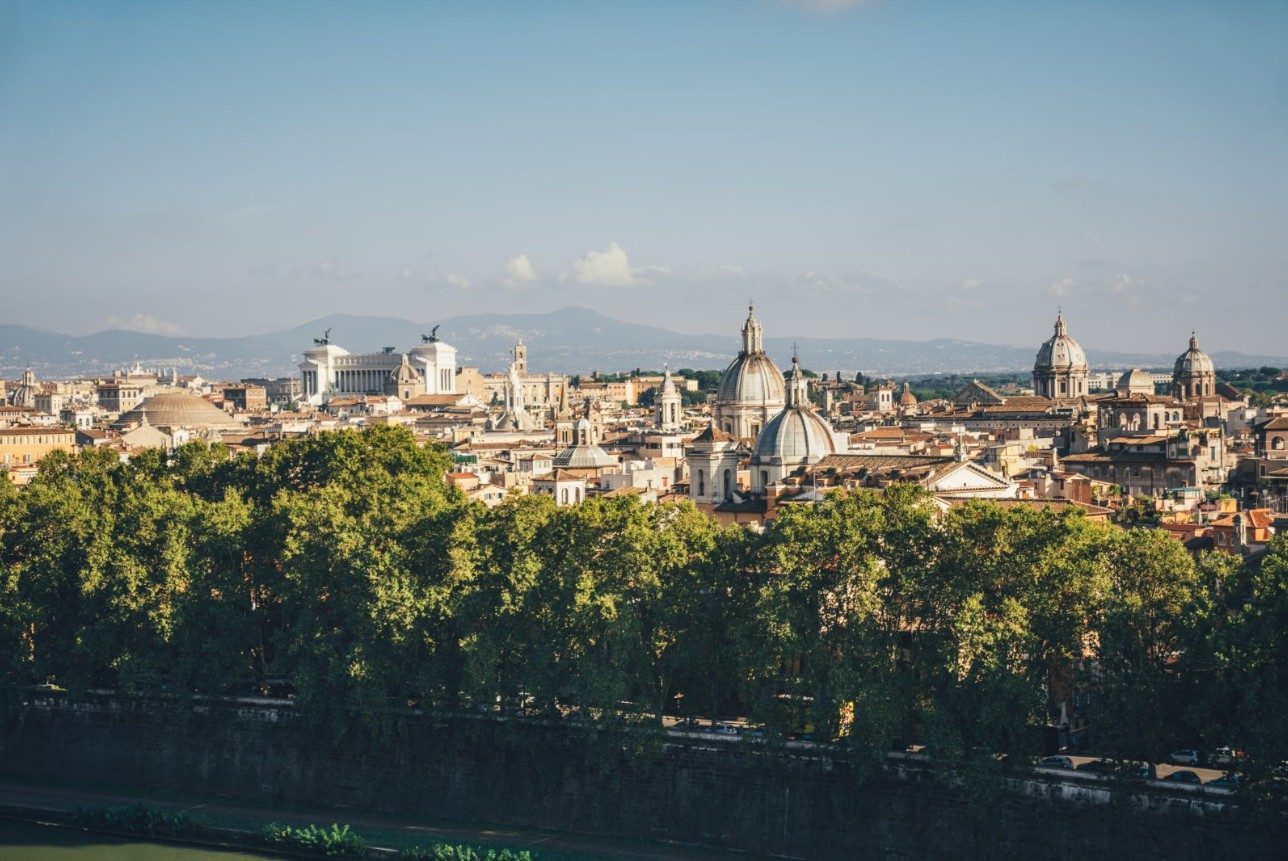 Aerial image of Italy.
