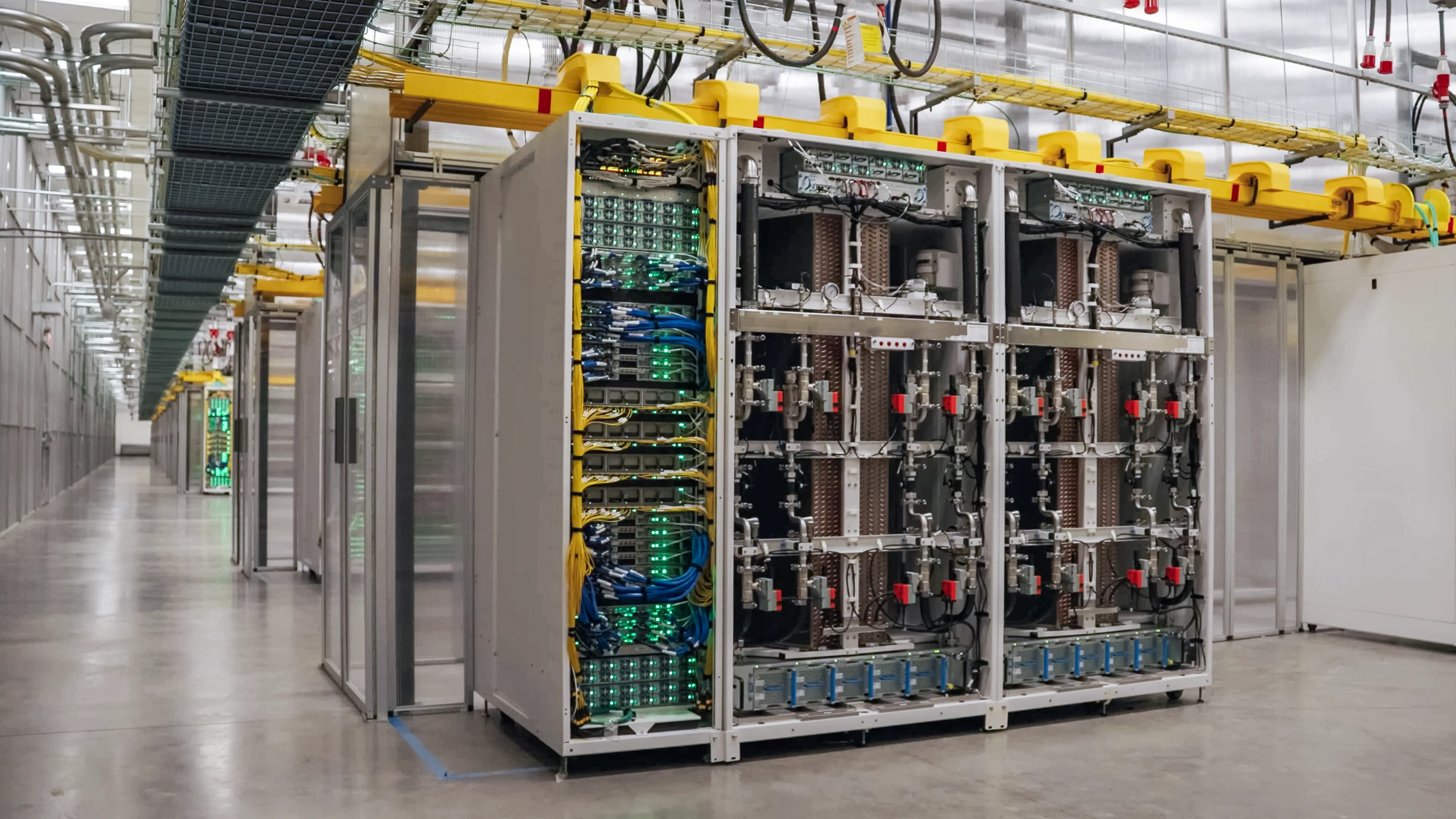 Azure Maia 200 systems installed in a Microsoft datacenter.