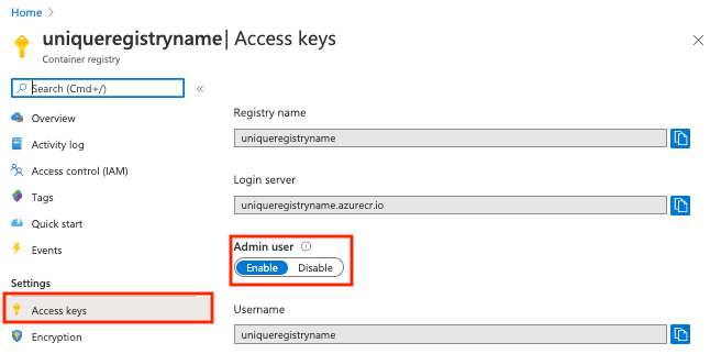 Habilitar la cuenta de administrador en Azure Portal