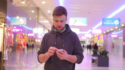 Video fo a man walking down the street