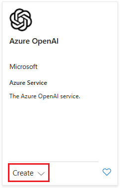 屏幕截图显示如何在 Azure 门户中创建新的 Azure OpenAI 服务资源。