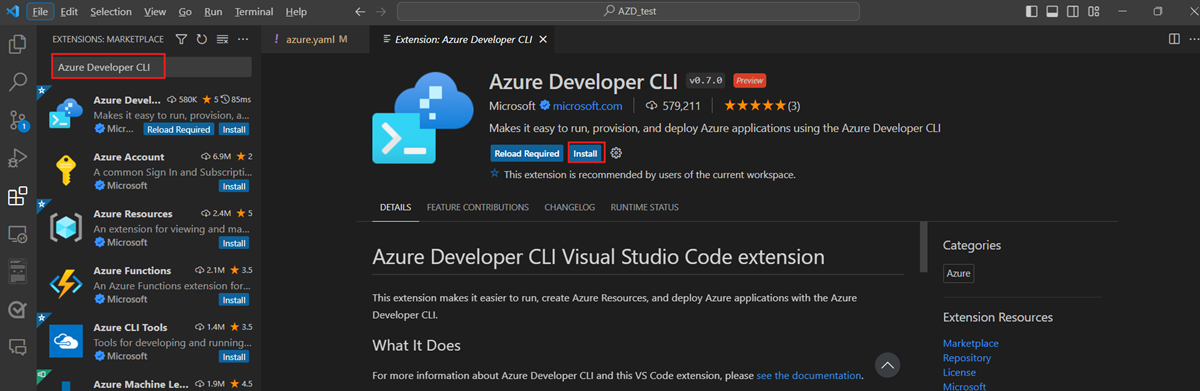 Visual Studio Code 的屏幕截图，其中显示了命令面板中的“登录”命令。